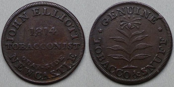 Newcastle, John Elliott 1814 farthing